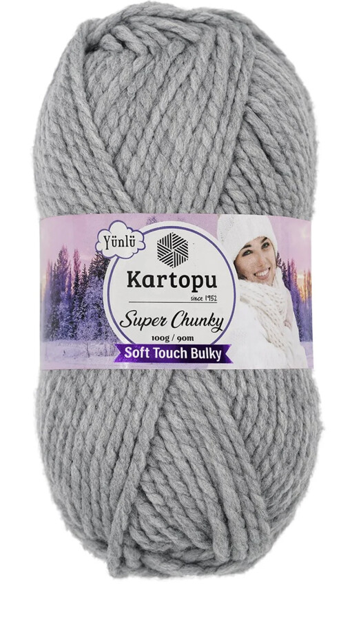 KARTOPU,SUPER CHUNKY K0915 AÇIK GRİ - KARTOPU