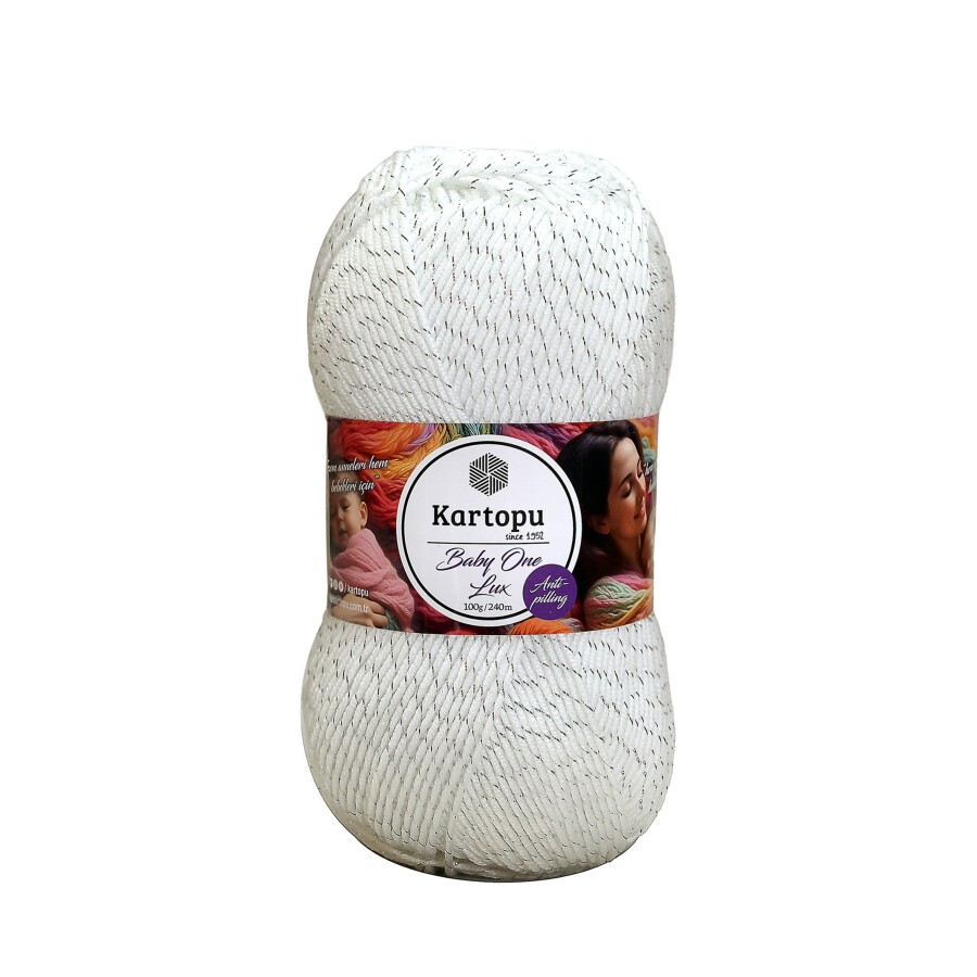 KARTOPU,BABY ONE LUX K0010-GÜ BEYAZ GÜMÜŞ SİM - KARTOPU