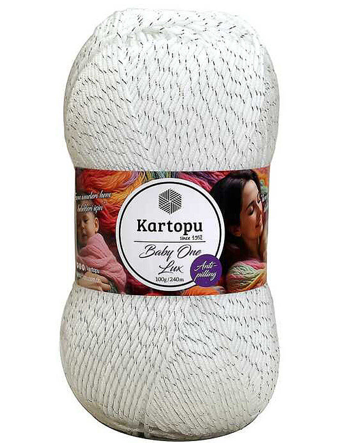 KARTOPU,BABY ONE LUX K0010-GÜ BEYAZ GÜMÜŞ SİM - KARTOPU