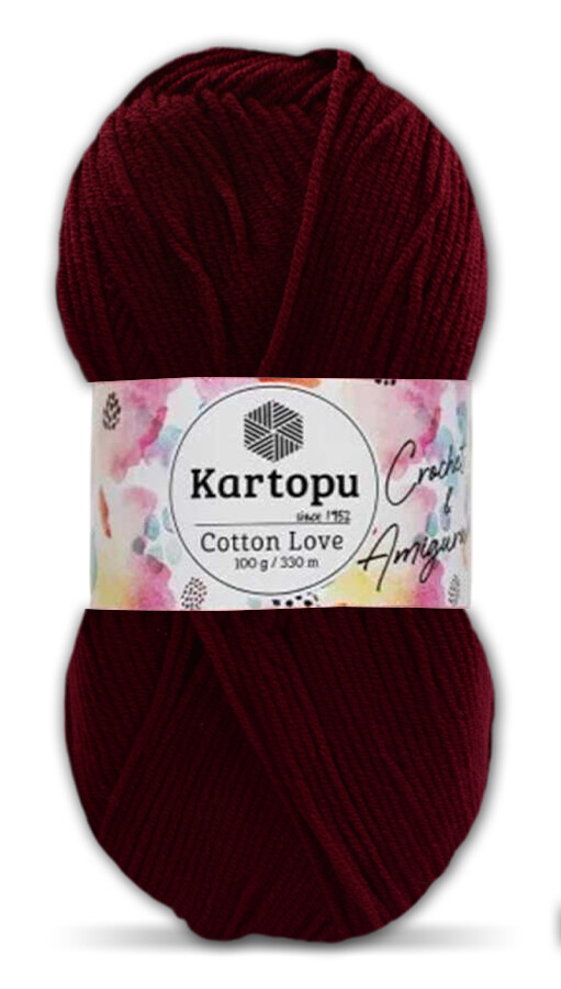 KARTOPU,COTTON LOVE K0110 BORDO - KARTOPU