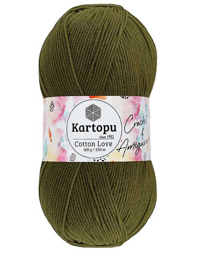 KARTOPU,COTTON LOVE K0409 KOYU YEŞİL - KARTOPU