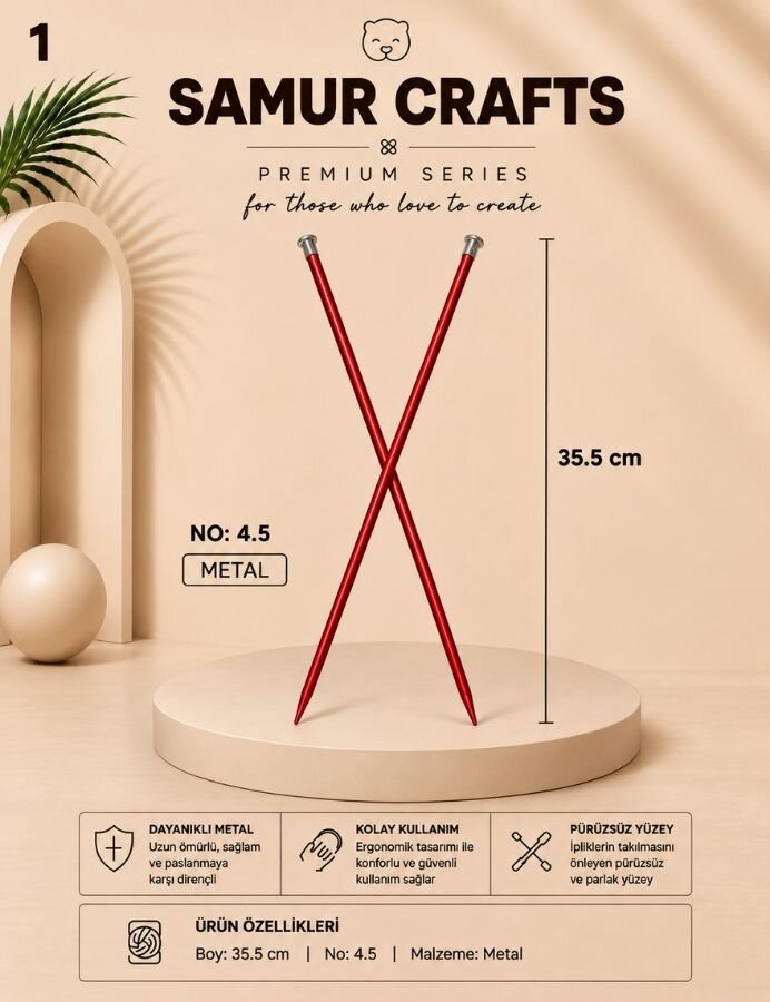 NAKO,35 CM RENKLİ ŞİŞ NO:4,5 - NAKO
