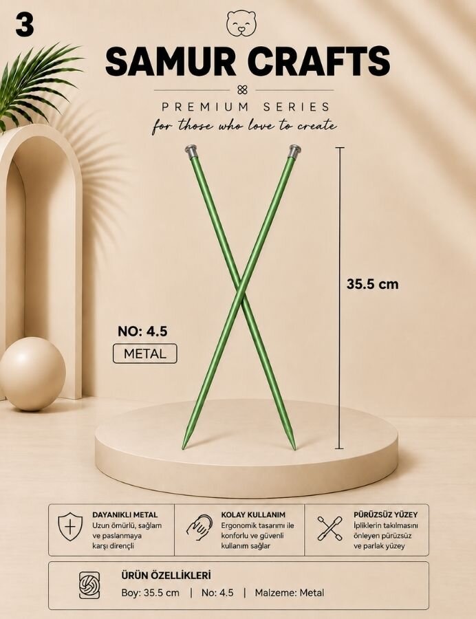 NAKO,35 CM RENKLİ ŞİŞ NO:4,5 - 4