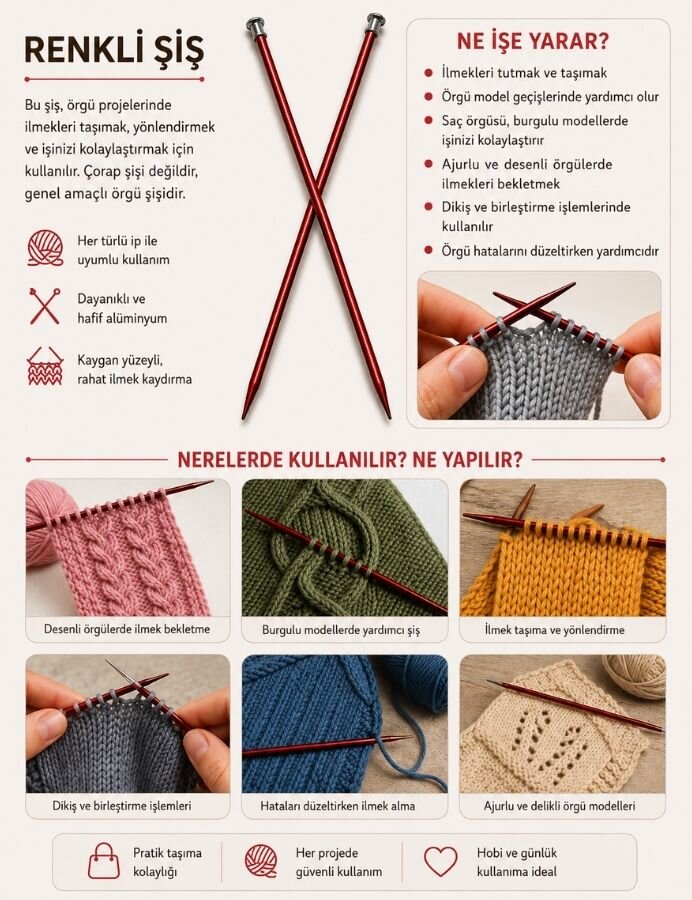 NAKO,35 CM RENKLİ ŞİŞ NO:5 - 6