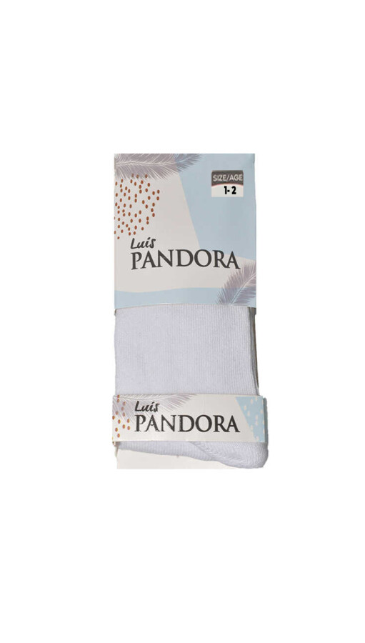 PANDORA,KÜLOTLU ÇORAP-3100-BEYAZ 1-2 - PANDORA
