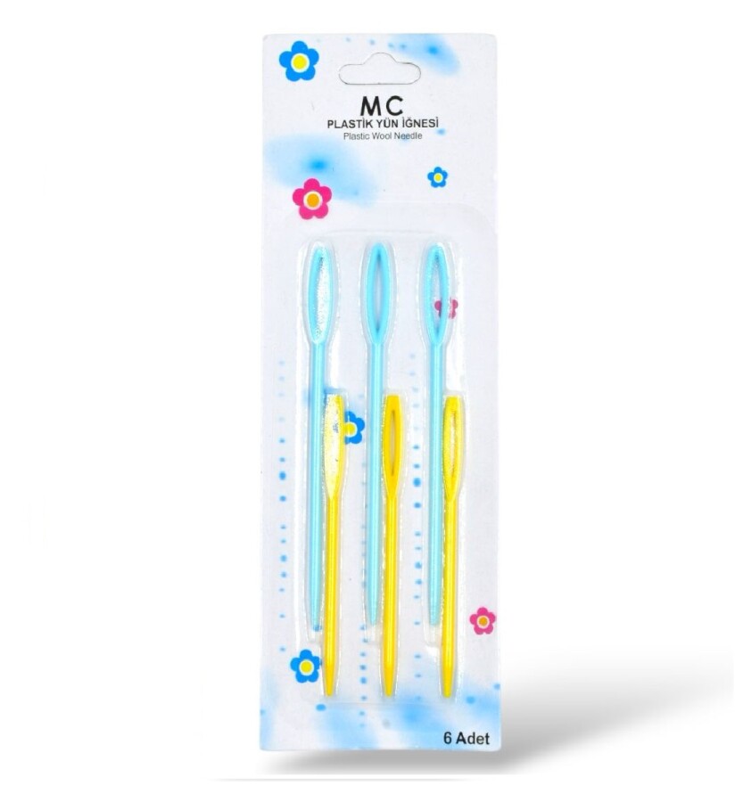 MİNA CARİN,PLASTİK YÜN İĞNESİ (6 adet plastik iğne) - MİNA CARİN