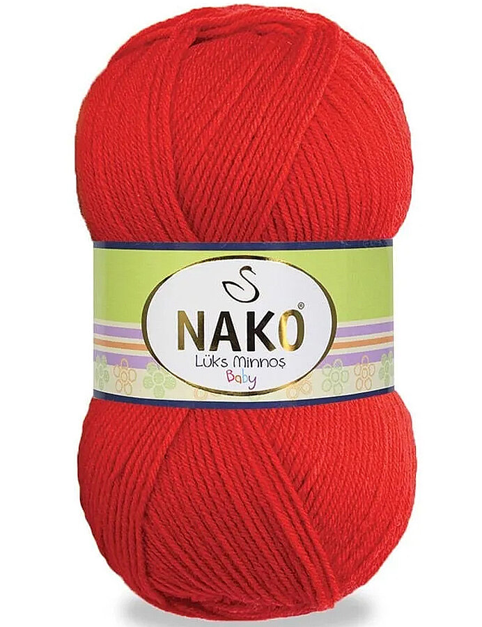 NAKO,LÜKS MİNNOŞ 00207 ALEV KIRMIZI - NAKO