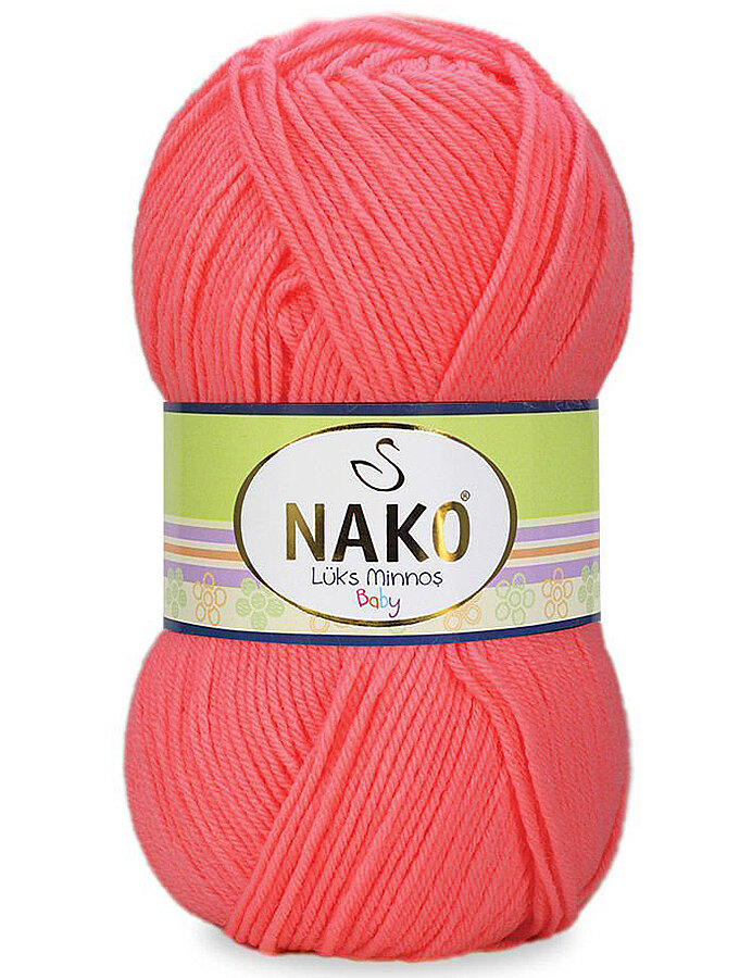 NAKO,LÜKS MİNNOŞ 11157 NEON MERCAN - NAKO