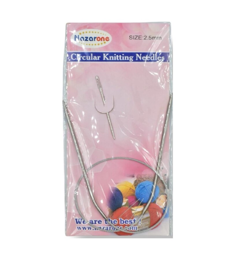 NAZARONE,40 CM ÇELİK MİSİNALI ŞİŞ NO:02,5 - NAZARONE