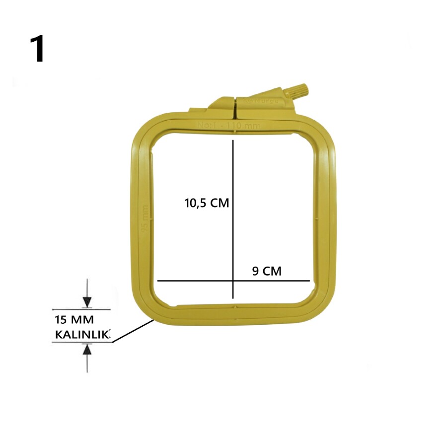 NURGE,1 NO KARE PLASTİK KASNAK (170-11) - 