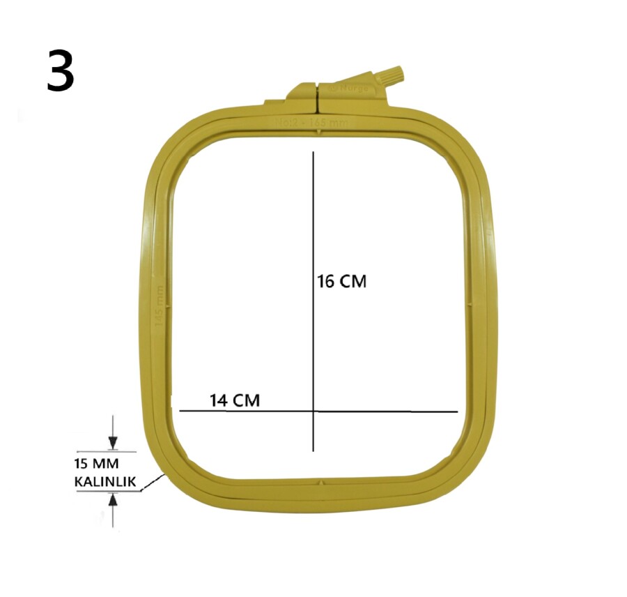NURGE,2 NO KARE PLASTİK KASNAK (170-12) - 3