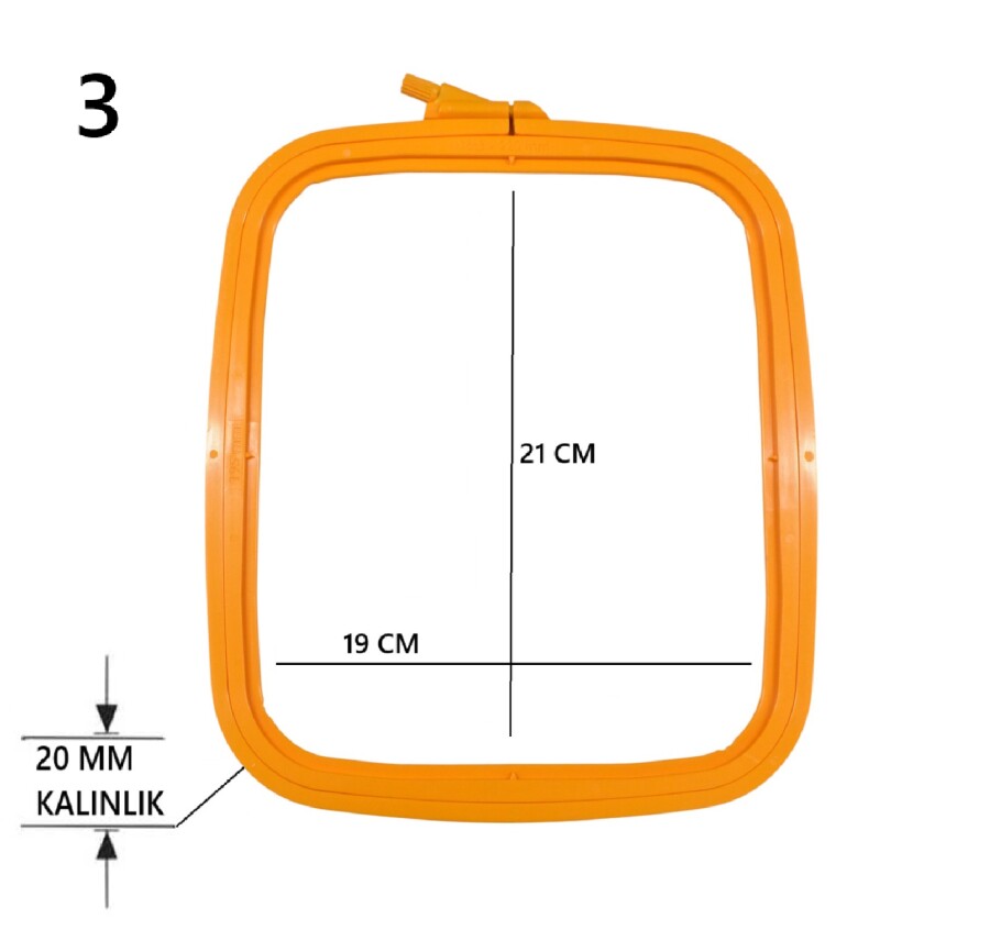 NURGE,3 NO KARE PLASTİK KASNAK (170-13) - 3
