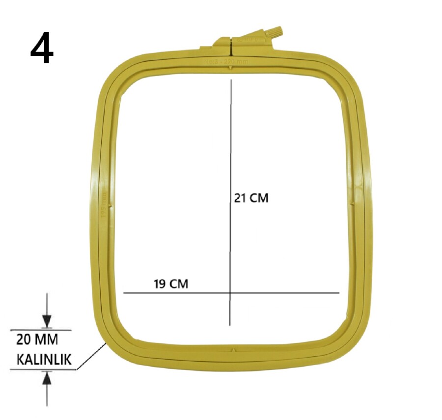 NURGE,3 NO KARE PLASTİK KASNAK (170-13) - 4