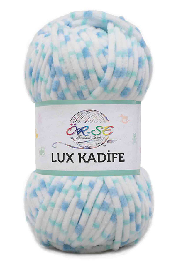 ÖRSE,LUX KADIFE DEGRADE 44211 BEYAZ.MAVİ.TURKUAZ - ÖRSE