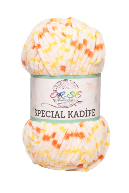 ÖRSE,LUX KADIFE DEGRADE 44288 BEYAZ.SARI.TURUNCU - ÖRSE