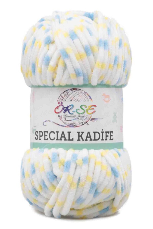 ÖRSE,LUX KADIFE DEGRADE 44348 BEYAZ.MAVİ.SARI - ÖRSE