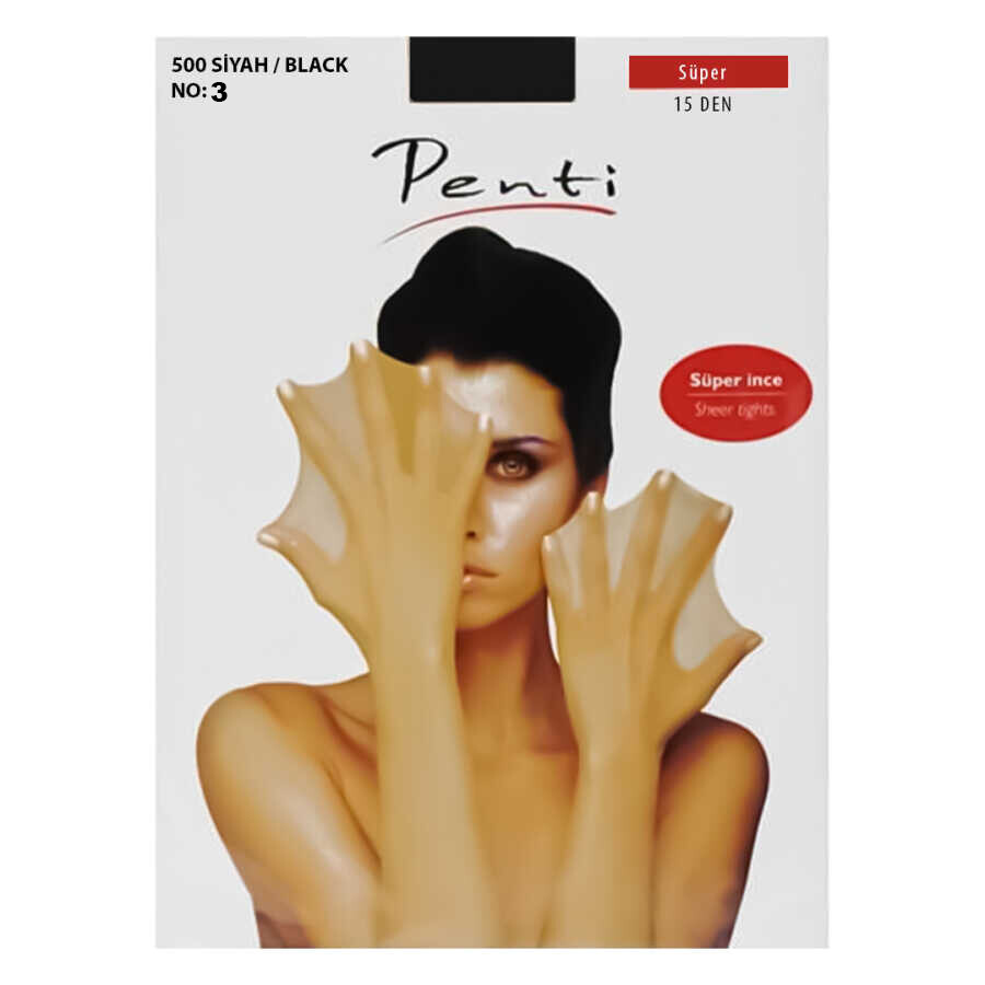 PENTİ,SÜPER 15 DEN KÜLOTLU 500 / SİYAH - 3 - PENTİ