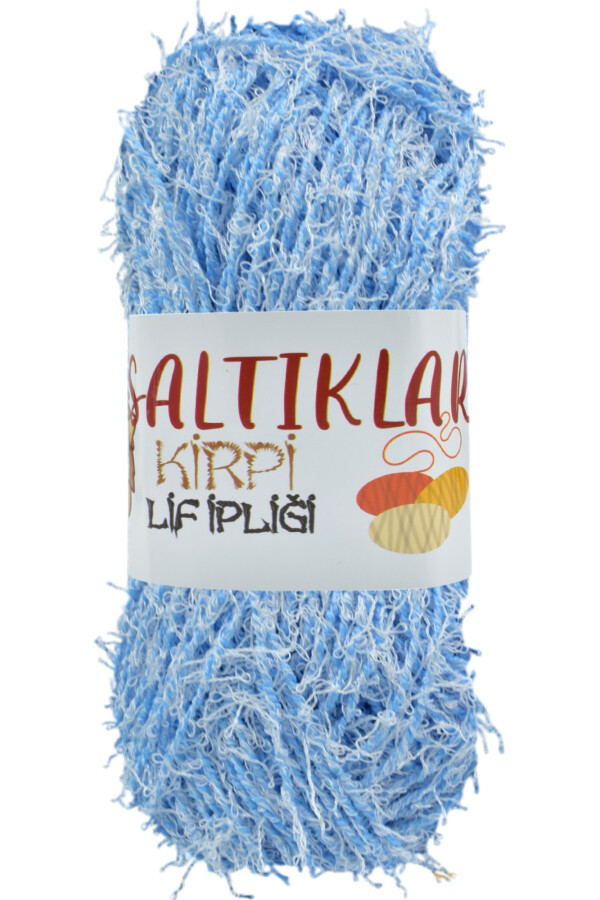 SALTIKLAR,KİRPİ SAKAL LİF İPLİĞİ 0007 BEBE MAVİ - SALTIKLAR