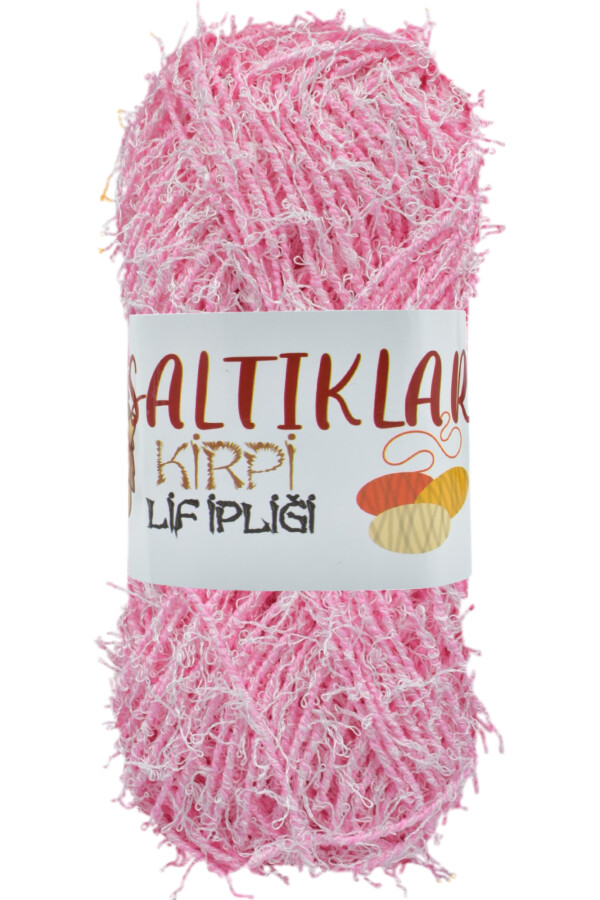 SALTIKLAR,KİRPİ SAKAL LİF İPLİĞİ 0014 GÜL PEMBE - SALTIKLAR