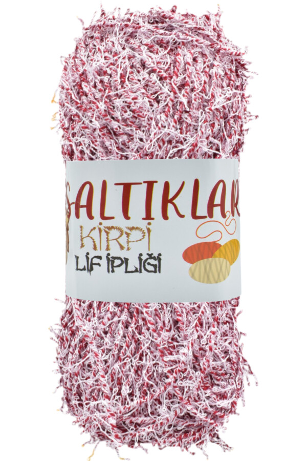 SALTIKLAR,KİRPİ SAKAL LİF İPLİĞİ 0024 KOYU KIRMIZI - SALTIKLAR