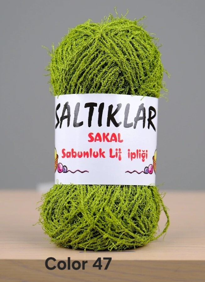 SALTIKLAR,KİRPİ SAKAL LİF İPLİĞİ 0047 YEŞİL - SALTIKLAR