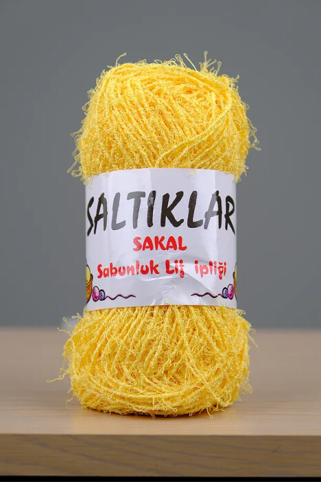 SALTIKLAR,KİRPİ SAKAL LİF İPLİĞİ 0048 AÇIK SARI - SALTIKLAR