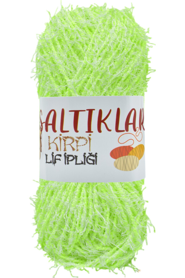 SALTIKLAR,KİRPİ SAKAL LİF İPLİĞİ 0114 FOSFOR YEŞİLİ - SALTIKLAR