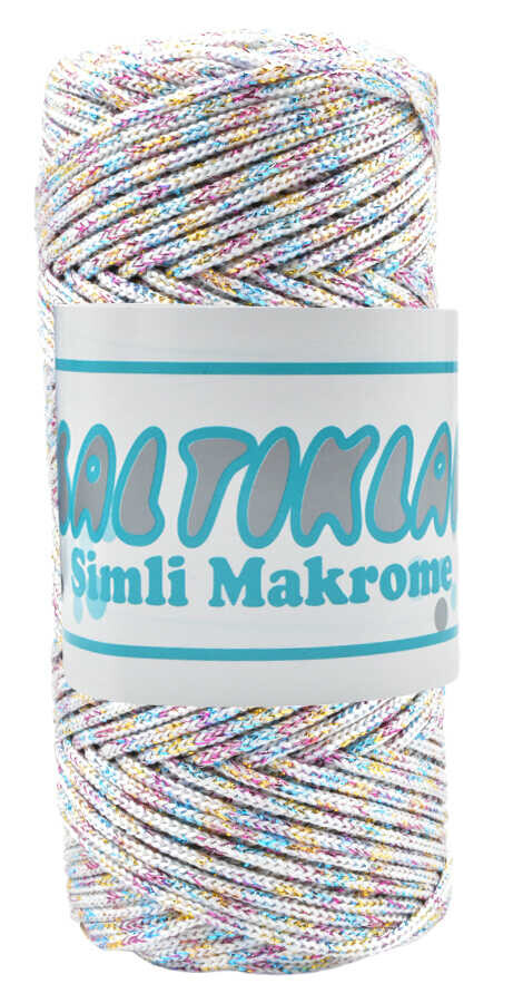 SALTIKLAR,SİMLİ POLYESTER MAKROME MS 0001 BEYAZ - SALTIKLAR