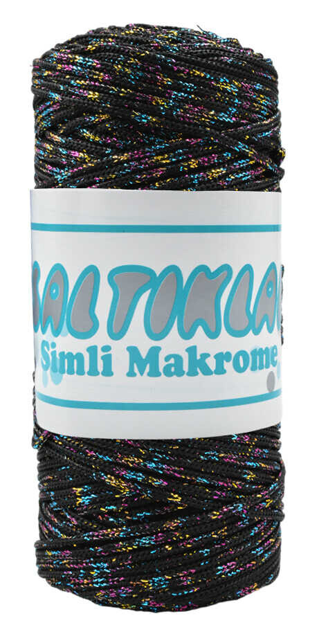 SALTIKLAR,SİMLİ POLYESTER MAKROME MS 0060 SİYAH - SALTIKLAR