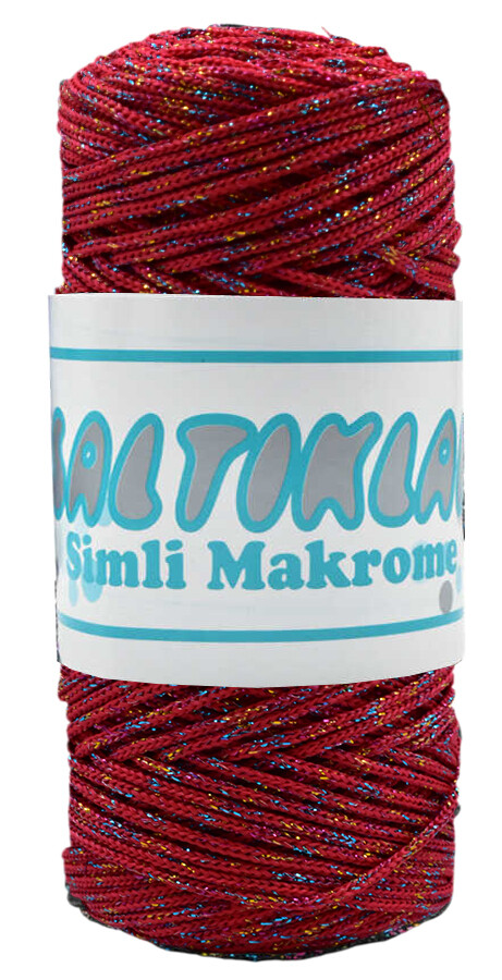 SALTIKLAR,SİMLİ POLYESTER MAKROME MS 0100 KIRMIZI - SALTIKLAR