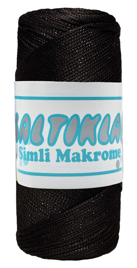 SALTIKLAR,SİMLİ POLYESTER MAKROME RS 0060 SİYAH - SALTIKLAR