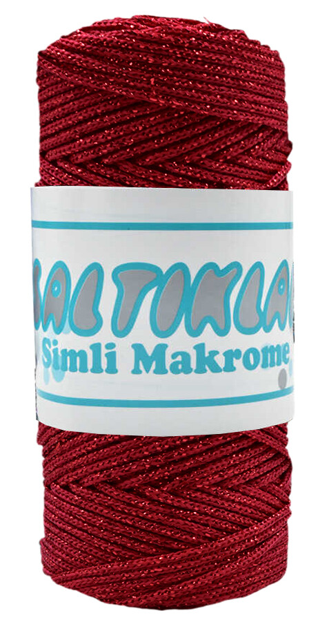 SALTIKLAR,SİMLİ POLYESTER MAKROME RS 0100 KIRMIZI - SALTIKLAR