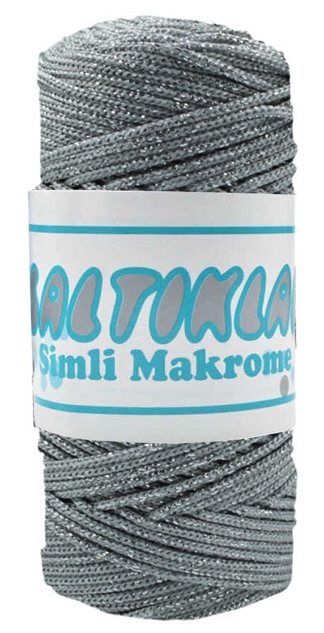 SALTIKLAR,SİMLİ POLYESTER MAKROME S 0034 GRİ - SALTIKLAR