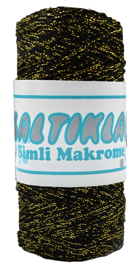 SALTIKLAR,SİMLİ POLYESTER MAKROME SS 0060 SİYAH - SALTIKLAR