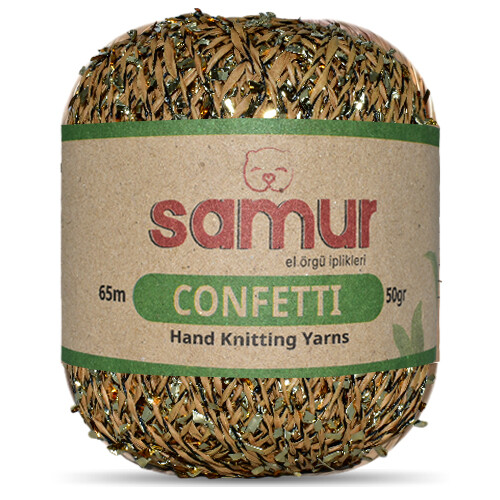 SAMUR,CONFETTİ 01 BEJ.SARI.SİYAH - SAMUR