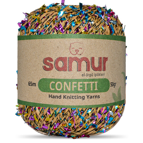 SAMUR,CONFETTİ 02 BEJ.GÖKKUŞAĞI - SAMUR
