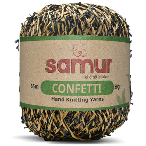 SAMUR,CONFETTİ 03 BEJ.SİYAH - SAMUR