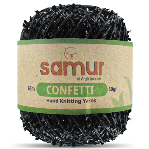 SAMUR,CONFETTİ 04 SİYAH - SAMUR