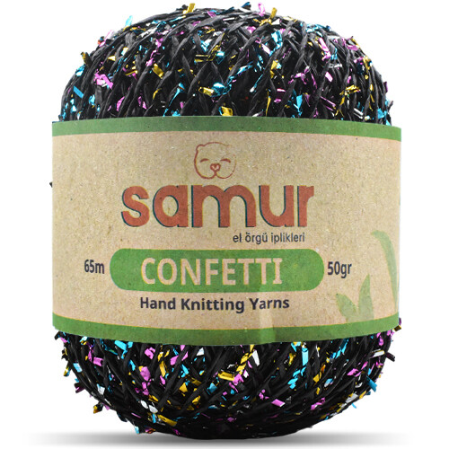 SAMUR,CONFETTİ 05 SİYAH.GÖKKUŞAĞI - SAMUR