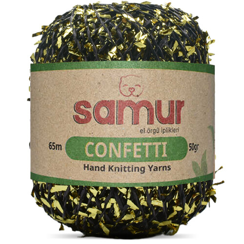 SAMUR,CONFETTİ 07 SİYAH.SARI - SAMUR
