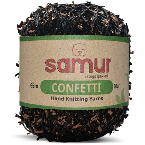 SAMUR,CONFETTİ 15 SİYAH.KAHVE - SAMUR