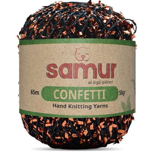 SAMUR,CONFETTİ 16 SİYAH.TABA - SAMUR
