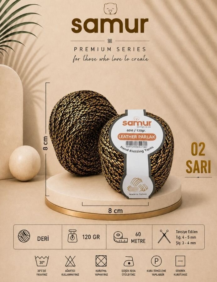 SAMUR,DERİ LEOPAR 02 SARI - SAMUR