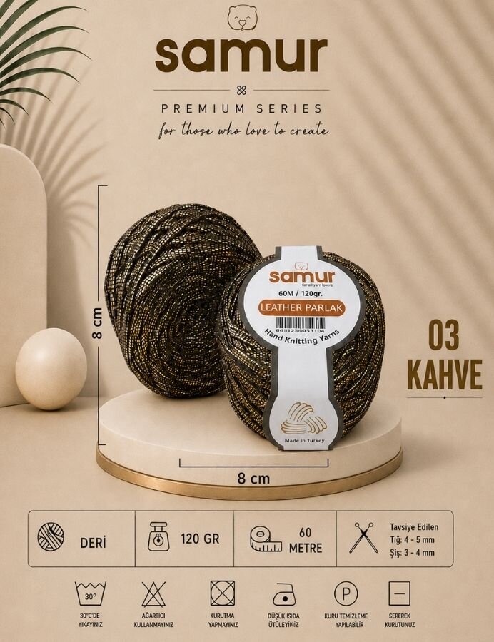 SAMUR,DERİ LEOPAR 03 KAHVE - SAMUR