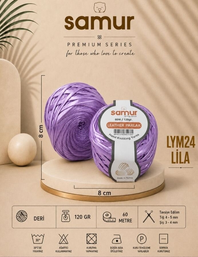 SAMUR,DERİ MAT LYM24 LİLA - SAMUR