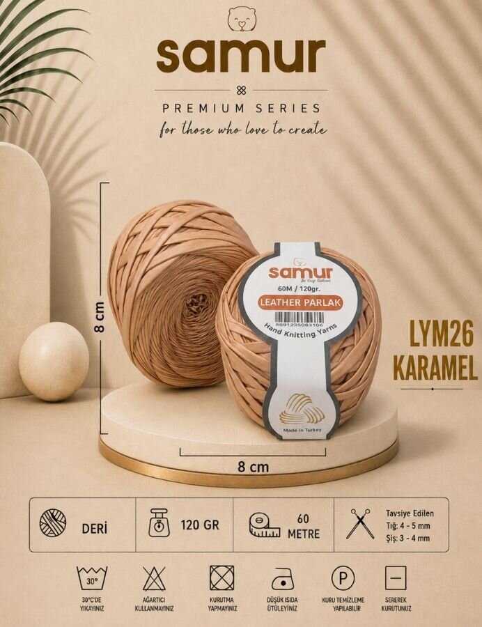 SAMUR,DERİ MAT LYM26 KARAMEL - SAMUR
