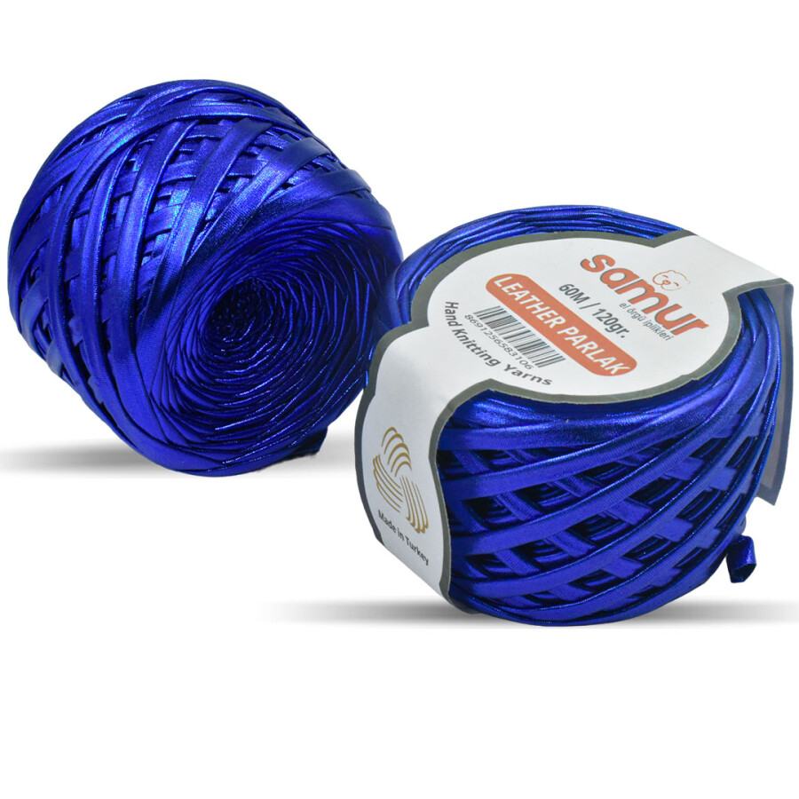 SAMUR,DERİ PARLAK LY06 SAKS MAVİ - SAMUR