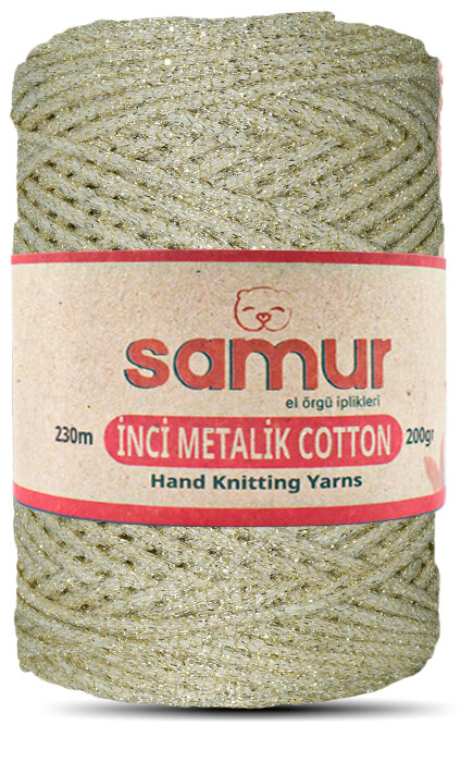 SAMUR,METALİC COTTON L101 AÇIK BEJ - SAMUR