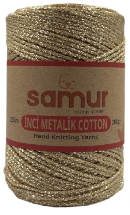 SAMUR,METALİC COTTON L102 ORTA BEJ - SAMUR