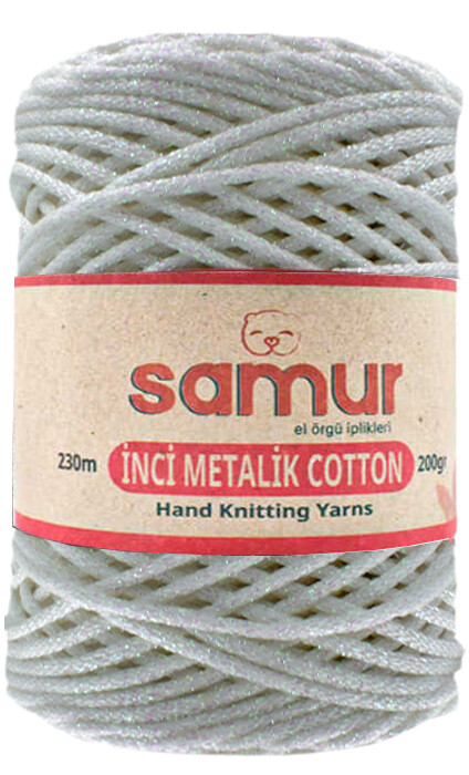 SAMUR,METALİC COTTON L107 BEYAZ - SAMUR